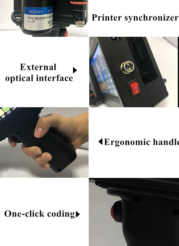 Handheld barcode inkjet printer