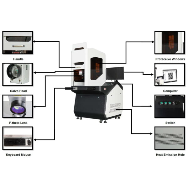 Fully enclosed metal fiber laser marking machine - Image 4