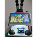 Desktop jewelry laser welding machine red front view welding gold ring